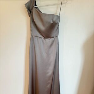Amsale - GB208S - Gunmetal Bridesmaid Dress - 10